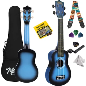 UKX-600BL Sunburs Efektli Maun Concert Ukulele Full set