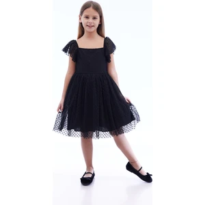 Kız Çocuk Kare Yaka Trend Tül Elbise AK2242