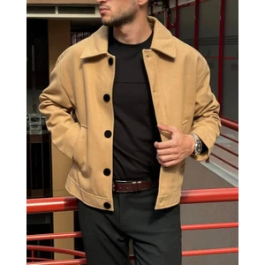 Gömlek Yaka, Oversize-Fit, Old Money Culture, Düğmeli, Kaşe Kumaş Ceket 24USEC05