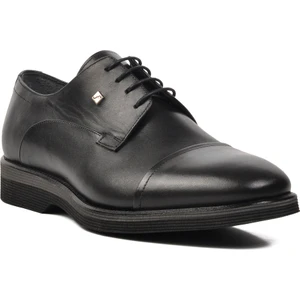 Ayakmod Siyah  Hakiki Deri Erkek Günlük Ayakkabı