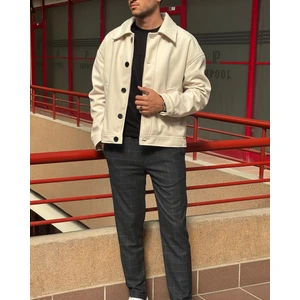 Gömlek Yaka, Oversize-Fit, Old Money Culture, Düğmeli, Kaşe Kumaş Ceket 24USEC05