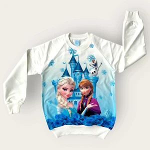Kız Çocuk Frozen Elsa Karakter Baskılı Sweatshirt