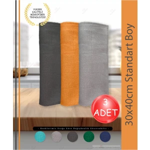 (3 Adet ) ( 30x40 ) Sihirli Bez cm Mikrofiber Bez Standart Boy