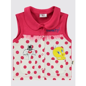 Kız Bebek Yelek 6-18 Ay Ekru