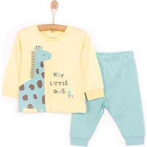 Dinazorlu Mint Bisiklet Yaka Pijama Takımı Erkek Bebek