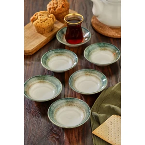 6'lı Çay Tabağı Seti | 6 Farklı Şık Desen | Dayanıklı ve Modern Tasarım