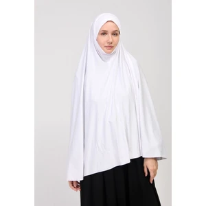 Manolyaşal Pratik Eşarp Standart Beden Peçeli 5xl Sufle - Beyaz