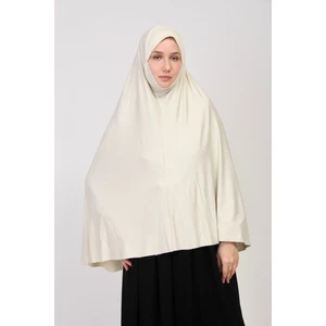 Manolyaşal Pratik Eşarp Standart Beden Peçeli 5xl Sufle - Krem