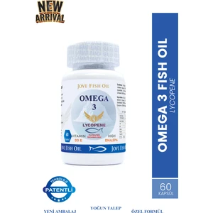 Jove Fish Oil Omega-3  E Vitamini D3  Vitamini Likopen Yüksek Epa Dha 60 Kapsül