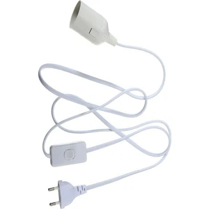 Kablolu Duy Fiş E27 Aç Kapa Anahtarlı 2 Metre Beyaz Abajur Lambader Avizeye Uygun