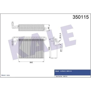 350115 Evaporator Bmw E46 X3 E82 64118372772
