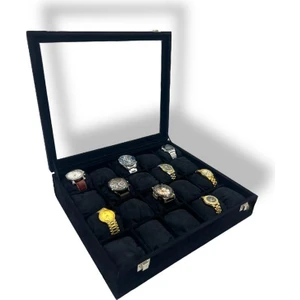 Dijital Çarşı Richbox 20'li Saat Kutusu Süet Siyah