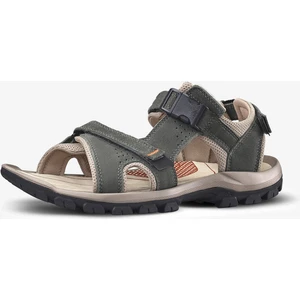 Quechua Erkek Outdoor Sandalet - Deri - Haki/Turuncu - nh500