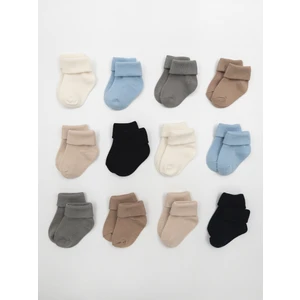 12'li Doğal Bambu Bebek Çorap / Yenidoğan Bebek Çorap