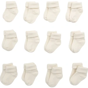 12'li Doğal Bambu Bebek Çorap / Yenidoğan Bebek Çorap