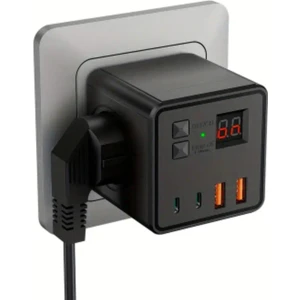 7'li Akım Korumalı Zaman Ayarlı Duvar Tipi Küp Priz