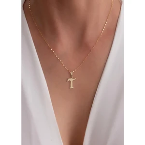 Bayar Gold 14 Ayar Altın T Harf Şirin Kolye
