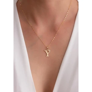 Bayar Gold 14 Ayar Altın Y Harf Şirin Kolye