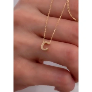 Bayar Gold 14 Ayar Altın C Harf Kolye