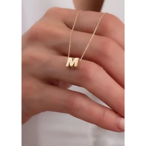 Bayar Gold 14 Ayar Altın M Harf Kolye