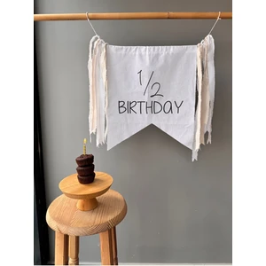 1/2 Yarım Yaş Banner - Mama Sandalyesi Süsleme