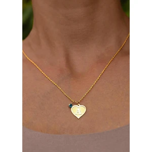 Bayar Gold 14 Ayar Altın Nostaljik Kalp A Harf Kolye