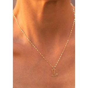 Bayar Gold 14 Ayar Altın L Harfli Soft Kolye