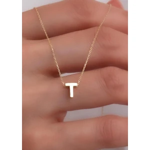 Bayar Gold 14 Ayar Altın T Harf Kolye