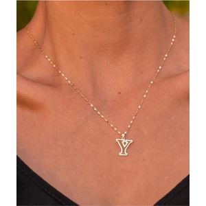 Bayar Gold 14 Ayar Altın Soft Y Harf Kolye