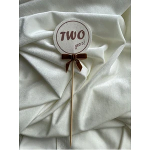Doğum Günü Pasta Süsü - Two Years Kahverengi