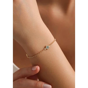 Bayar Gold 14 Ayar Altın Yeşil Yonca Bilekik