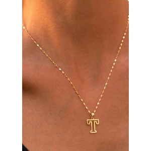 Bayar Gold 14 Ayar Altın Soft T Harf Kolye