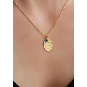 Bayar Gold 14 Ayar Altın E Harf Nostaljik Kolye