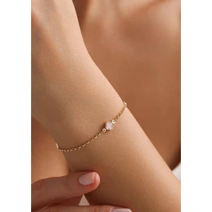 Bayar Gold 14 Ayar Altın Pembe Yonca Bileklik