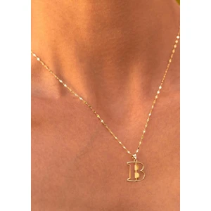 Bayar Gold 14 Ayar Altın Soft B Harf Kolye