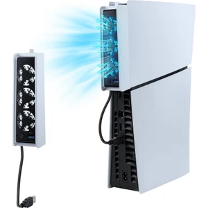 Ps5 Slim Ice Smart Cooling Fan Soğutucu Temperature Control For Playstation 5 Slim Console - White