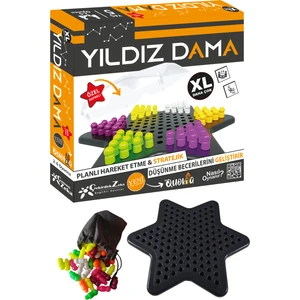 Yıldız Dama Aile Strateji Oyunu, Akıl Zeka Geliştiren Eğitici Kutu Oyun, Çin Daması, 2-6 Kişi