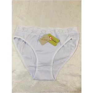 6 Adet 04 Kadın Modal Beli Dantelli Külot Beyaz