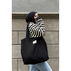 Gabardin Bez Çanta - Siyah (Mıknanıs Çıt Çıt -  Pamuk Gabardin)