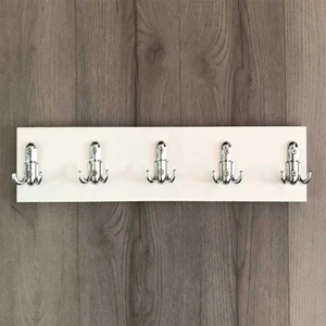 Modilayn Kardelen Ahşap 10'lu Duvar Askısı 10X50 cm Beyaz