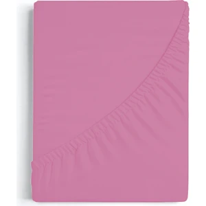Pembe Renk Penye Lastikli Çarşaf 180x200 Çift Kişilik  Pamuklu Lastikli Penye Çarşaf