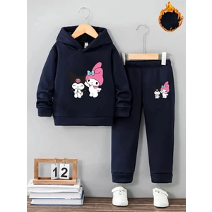 Kışlık Kız Çocuk Eşofman Takımı 5 6 7 8 9 10 11 12 Yaş Kuromı