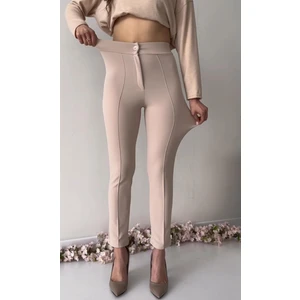 Paw Garage Çimalı Dar Paça Palazzo Pantolon, 4 Mevsim, En Boy Likralı, Favori Pantolon, Iş Pantolonu