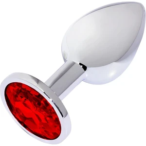 Pembe Tilki Metal Elmas Taşlı  Plug Kırmızı Büyük Boy