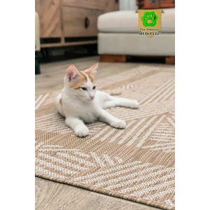 Melaris Halı Kedi Köpek Evcil Hayvan Halısı Kolay Temizlenebilir Hasır Halı Hacko Pet
