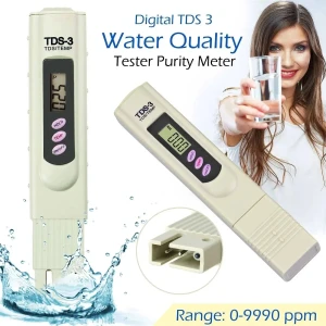 Dijital Tds-3 Metre Su Kalite Ölçme Cihazı Su Saflık Ölçer Sıcaklık Testi Içme Suyu Havuz Akvaryum Su Test Cihazı