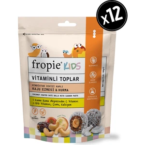 Vitaminli Kids Meyve Topları - Hindistan Cevizi Kaplı & Kaju Ezmeli x 12