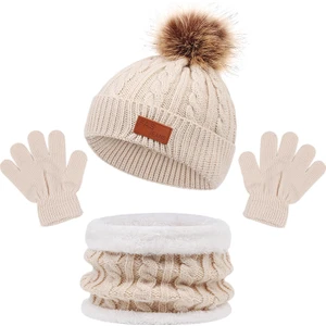 Crying Bag Çocuk Şapka Eşarp Eldiven Üç Parça Seti (Yurt Dışından)