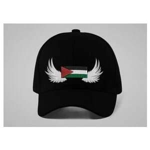 Filistin Bayraklı Siyah Şapka