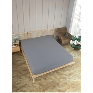 Uykulife Gold Serisi Çift Kişilik Gri Lastikli Çarşaf